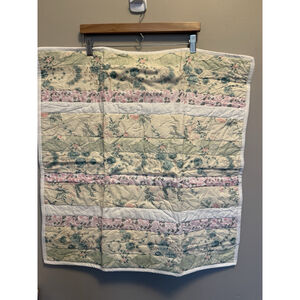 (3) LinenSource Pinwheel Patchwork Quilted Euro 26” Shams Floral New In Package